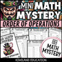 Easter order of operations PEMDAS math mystery worksheets cover