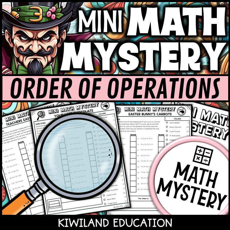 Easter order of operations math mystery answer key