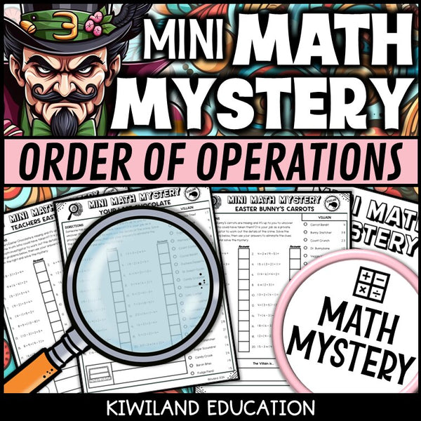 Easter order of operations math mystery answer key