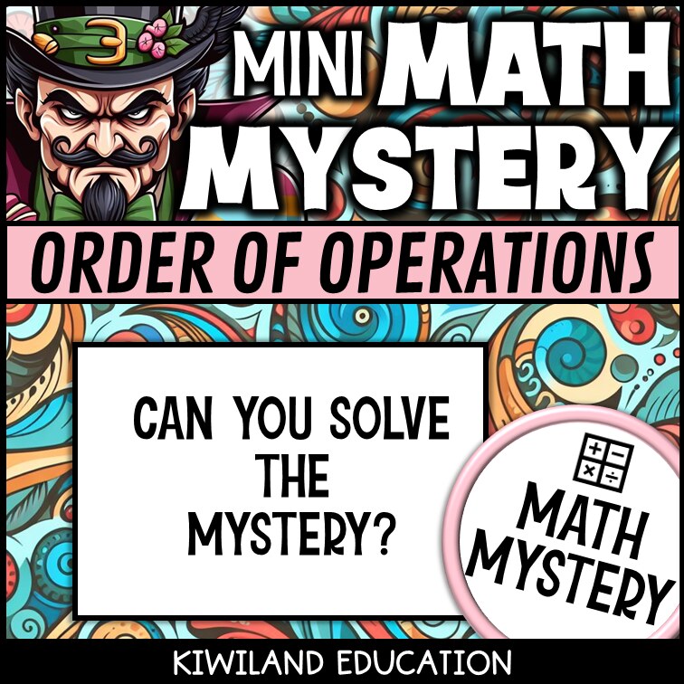 Easter order of operations math mystery activity preview