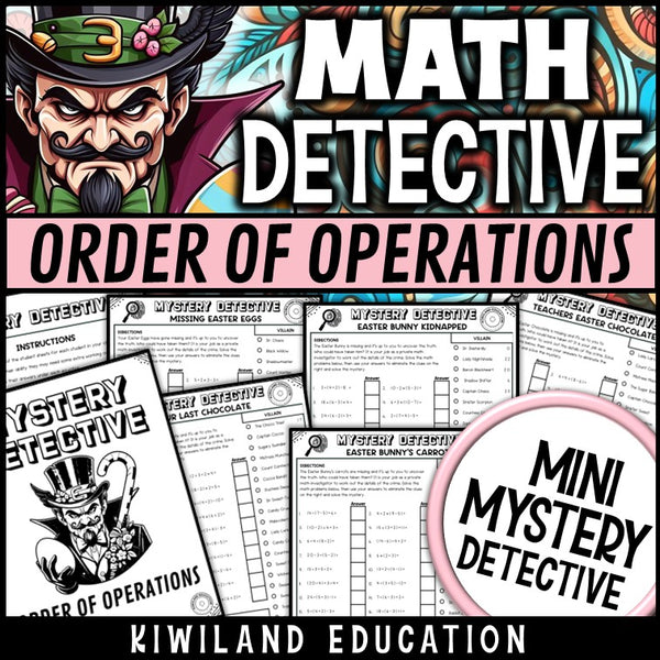 Easter order of operations worksheets no exponents
