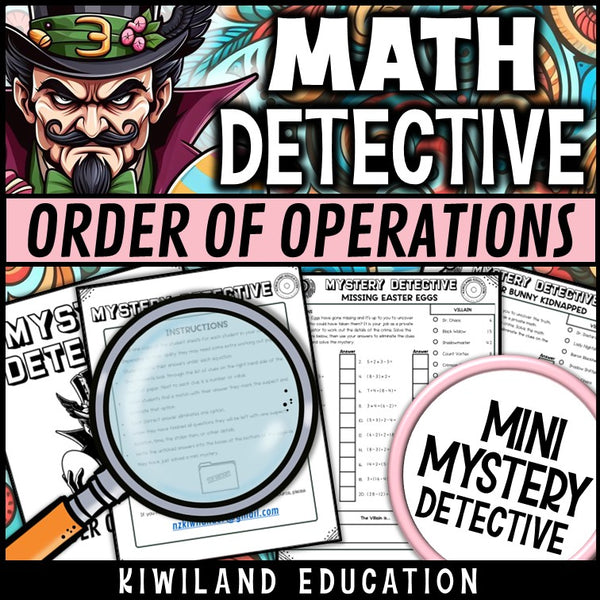 Easter pemdas practice detective cases