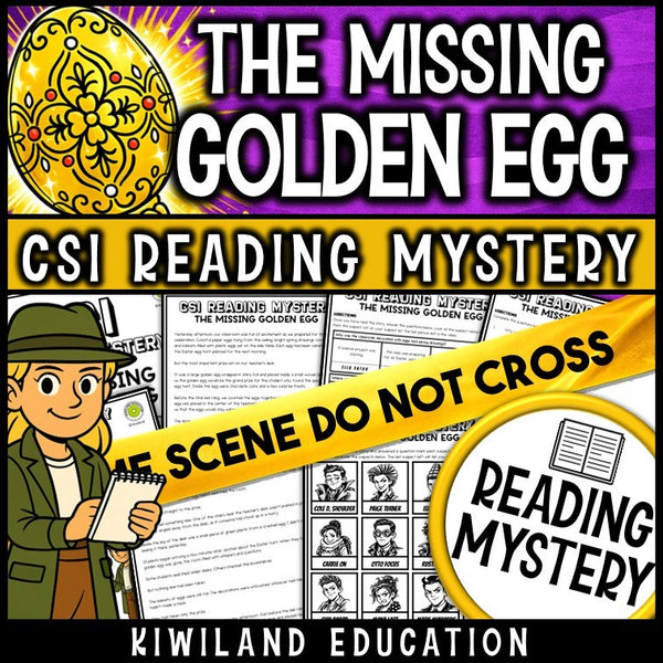 Easter reading mystery The Missing Easter Egg cover for grades 3-6