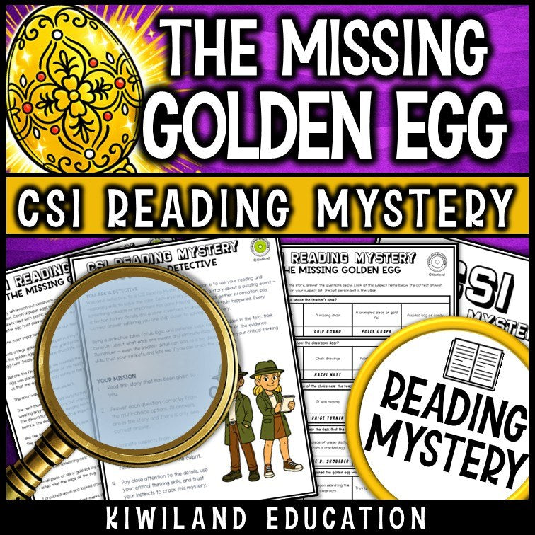 Easter reading comprehension passage activity for grades 3-6
