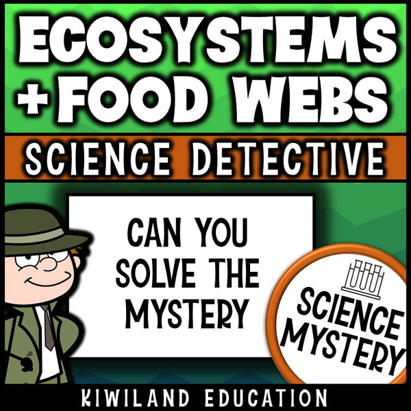 No-prep ecosystems and food webs reading comprehension worksheet with answer key