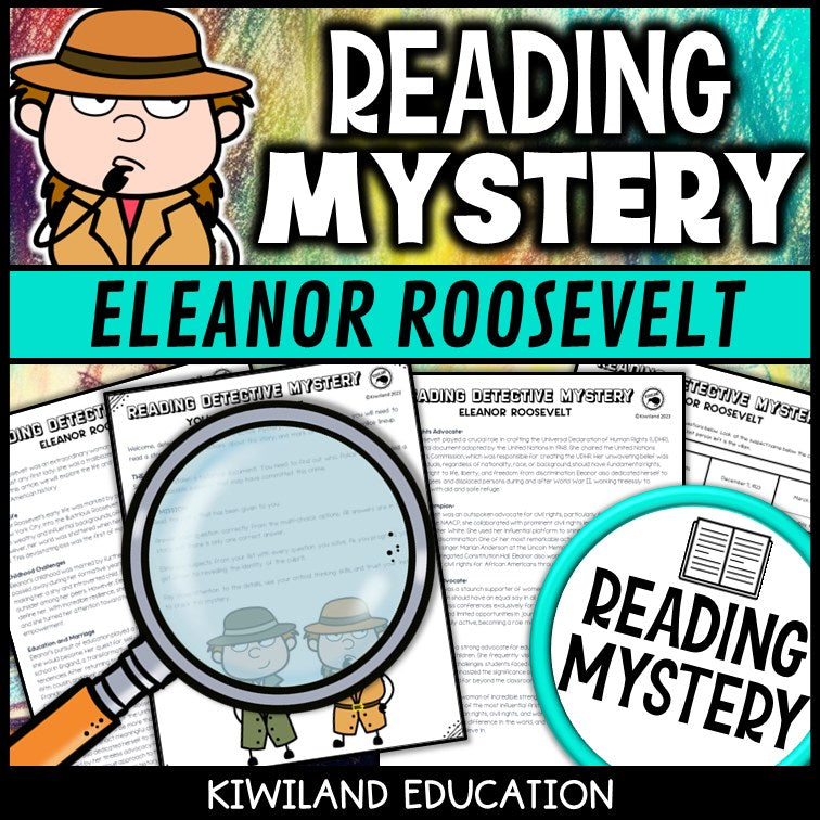 Printable nonfiction Eleanor Roosevelt biography reading comprehension passage for grades 3-6