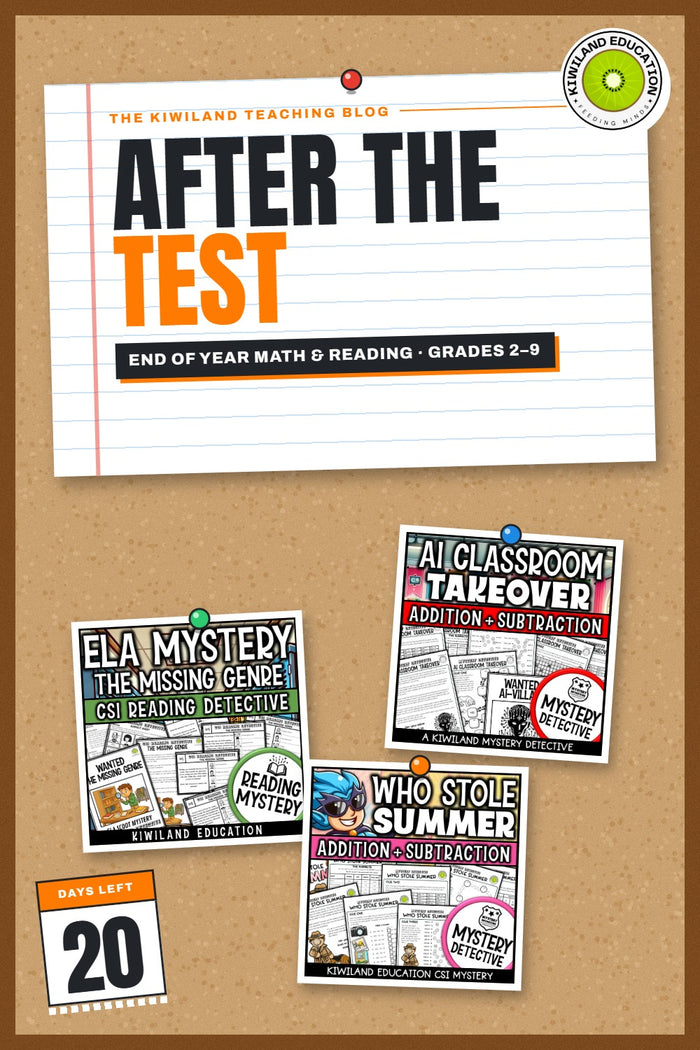 End of year activities pin: a plan for the last four weeks after testing, Kiwiland Education