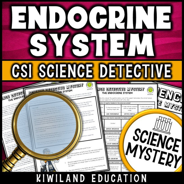 Nonfiction endocrine system reading comprehension passage for grades 3-6