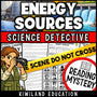 Energy resources science reading mystery cover for grades 3-6