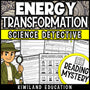 Energy transformations and transfers science reading mystery cover for grades 3-6