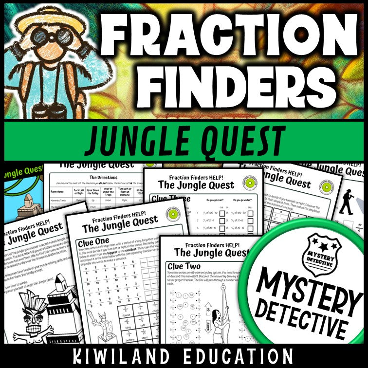 Equivalent improper ordering fractions jungle quest CSI mystery detective