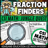 Equivalent, improper and ordering fractions pages - Jungle Quest math mystery