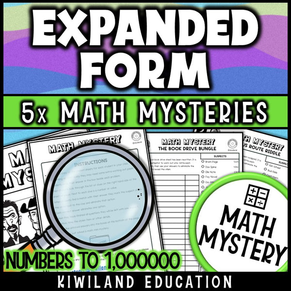 Expanded form place value worksheets 4th grade, no-prep printable
