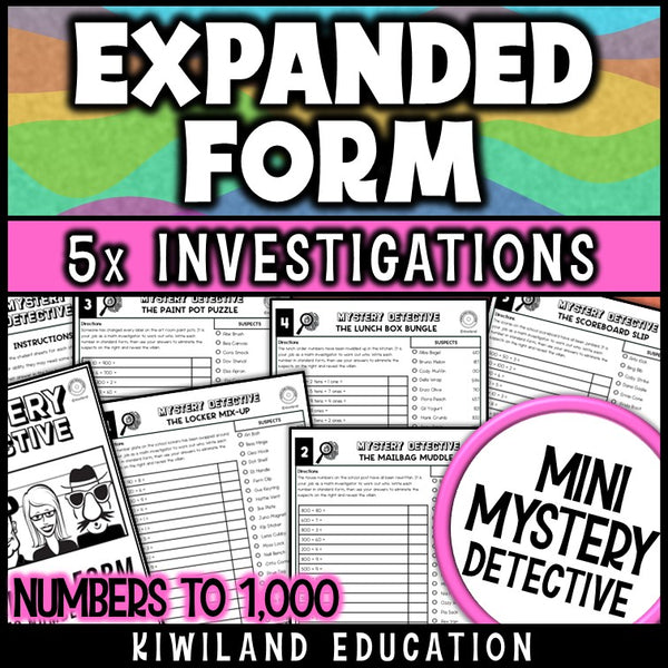 Expanded form worksheets 2nd grade mystery detective place value activity