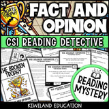 Fact and Opinion ELA Mystery – The Case of the Broken Trophy task cards for Grades 3–6
