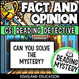 Fact and Opinion printable ELA Mystery Can You Solve the Mystery for Grades 3–6