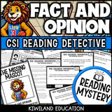 Fact and Opinion ELA Mystery – The Case of the Missing Mascot task cards for Grades 3–6