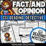 Fact and Opinion ELA Mystery – The Case of the Missing Mascot task cards for Grades 3–6