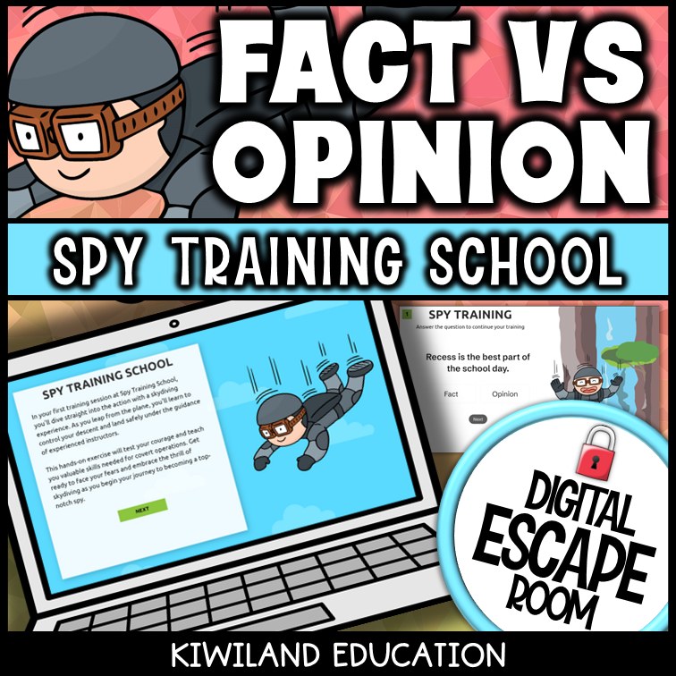 Fact & Opinion Digital Escape Room | ELA Activity | Grades 3–5