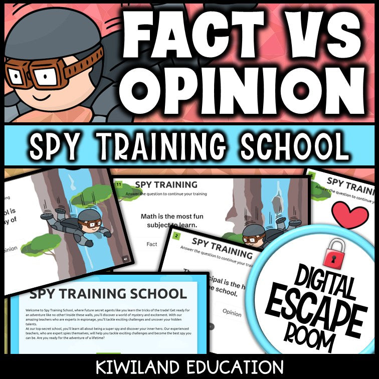 Fact & Opinion Digital Escape Room | ELA Activity | Grades 3–5