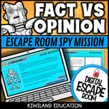 Fact vs Opinion Digital Escape Room | ELA Activity | Grades 3–5