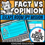 Fact vs Opinion Digital Escape Room | ELA Activity | Grades 3–5