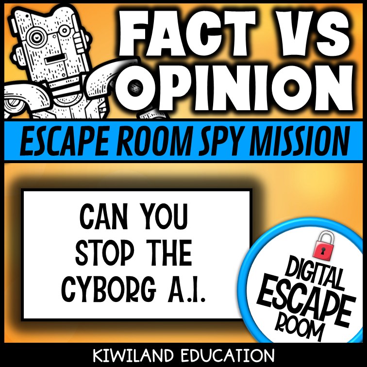 Fact vs Opinion Digital Escape Room | ELA Activity | Grades 3–5