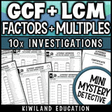 Factors and multiples practice answer keys certificate self checking mystery detective
