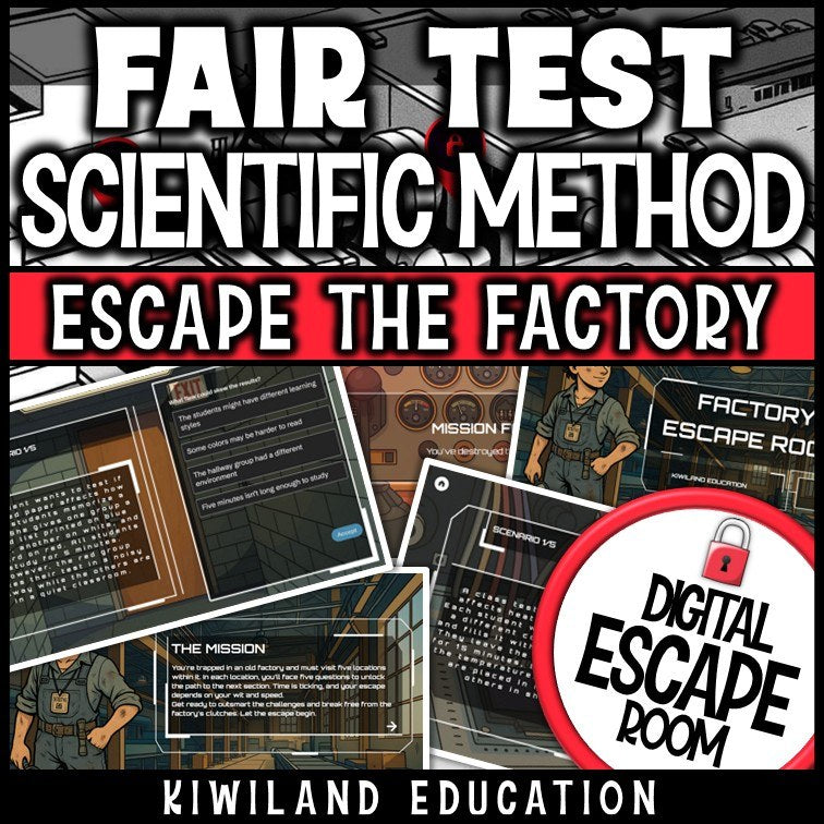Interactive science activity with animated experimental design and variables challenges