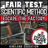 Interactive science activity with animated experimental design and variables challenges
