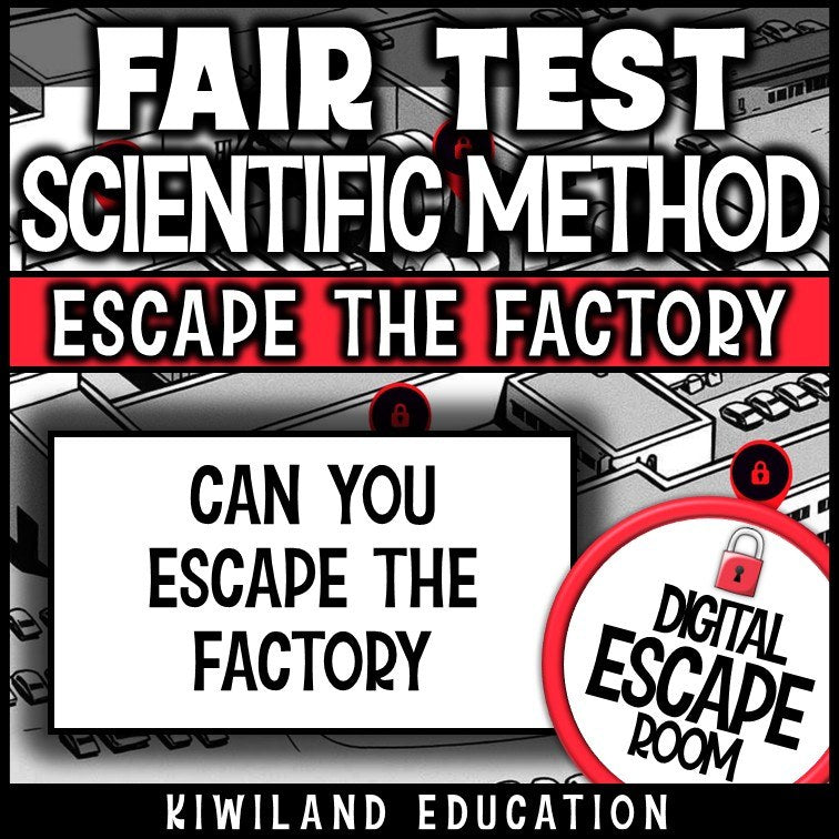 Digital science escape room teaching fair tests and spotting unfair variables