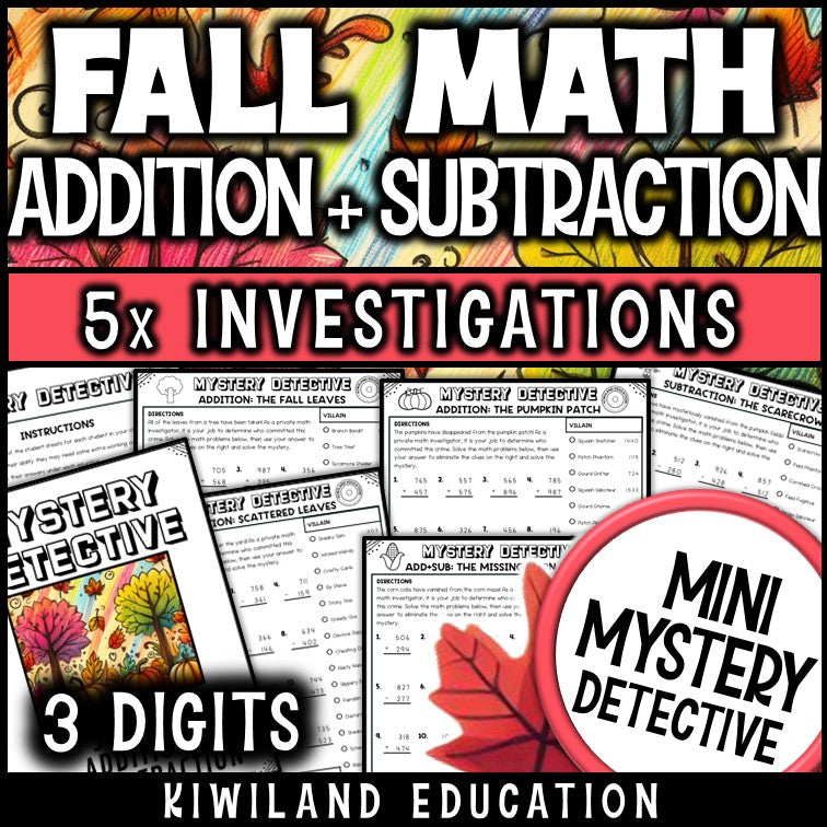 Fall 3-digit addition and subtraction with regrouping
