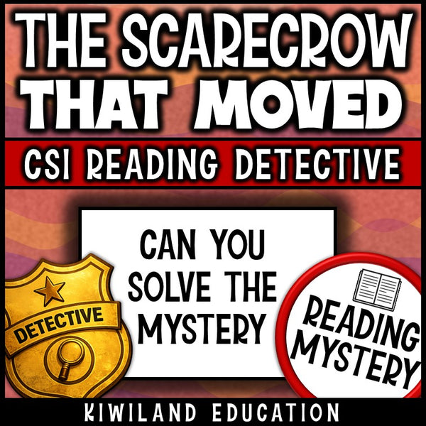 Autumn reading detective mystery comprehension passage, no prep for literacy centers