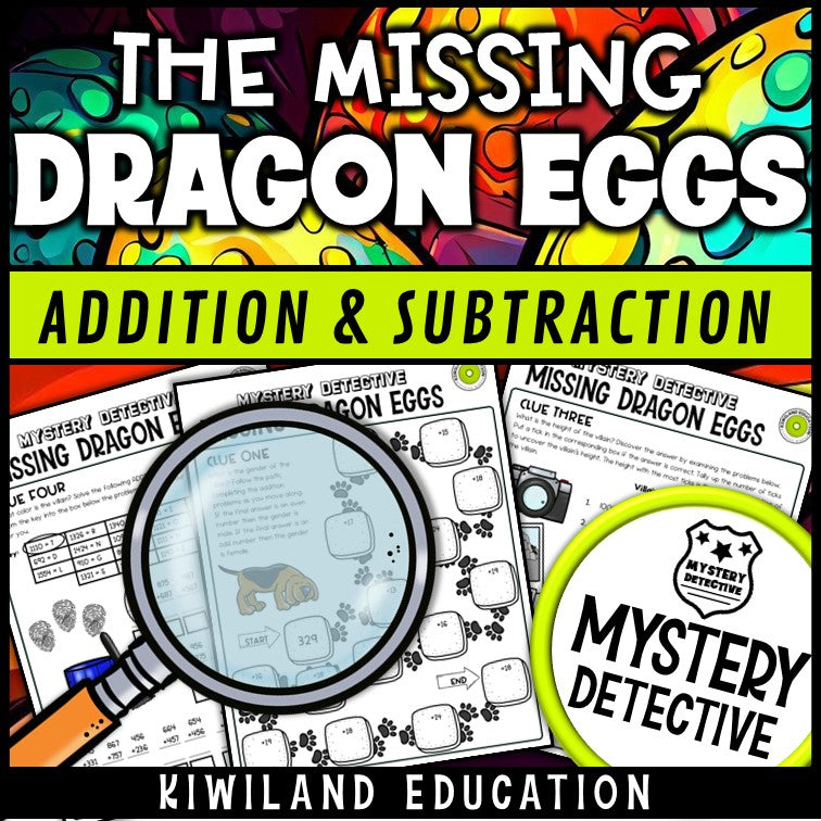 Fantasy dragon detective worksheets suspect elimination grade 3-4