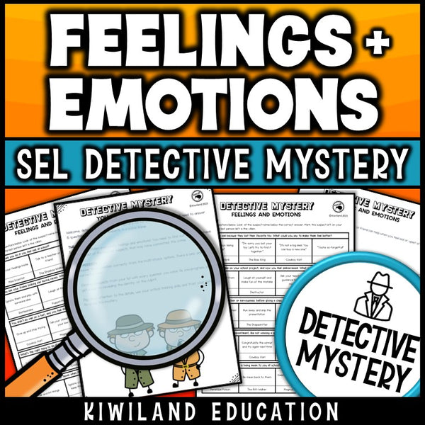 Feelings and Emotions SEL Mystery emotion discussion and reflection pages