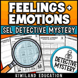 Feelings and Emotions SEL Mystery suspect line-up detective activity