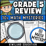 Fifth grade math review packet for morning work, substitute plans and math centers