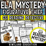 Figurative Language ELA Mystery – The Case of the Figurative Thief Scoot task cards for Grades 3–6