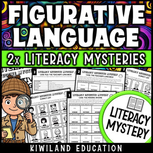 Figurative Language Worksheets | Literacy Mystery Activities | Grades 3–6 | Simile and Metaphor