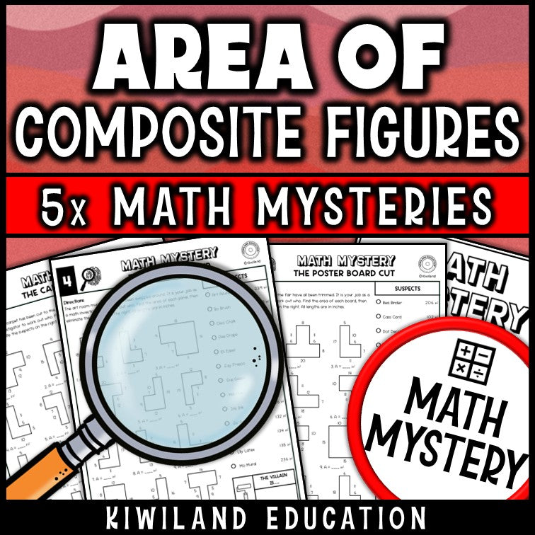 Find the area of irregular figures self-checking detective activity, morning work and review