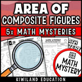 Find the area of irregular figures self-checking detective activity, morning work and review