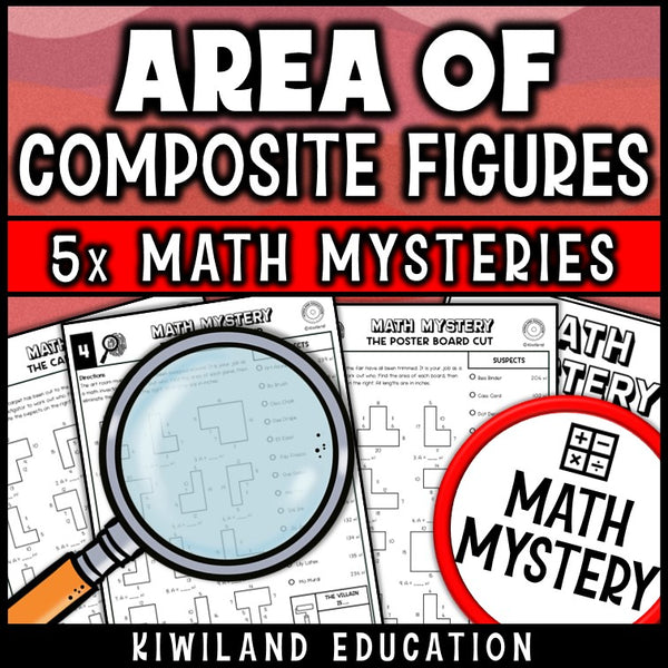 Find the area of irregular figures self-checking detective activity, morning work and review