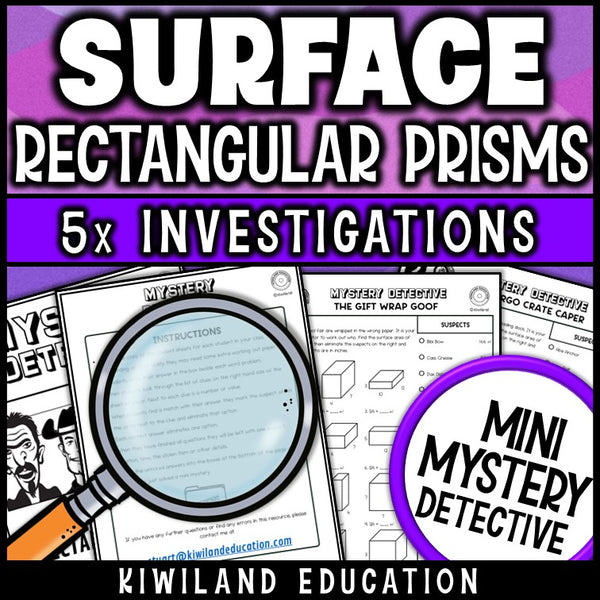 Finding surface area of all six faces 3d prism practice math centers