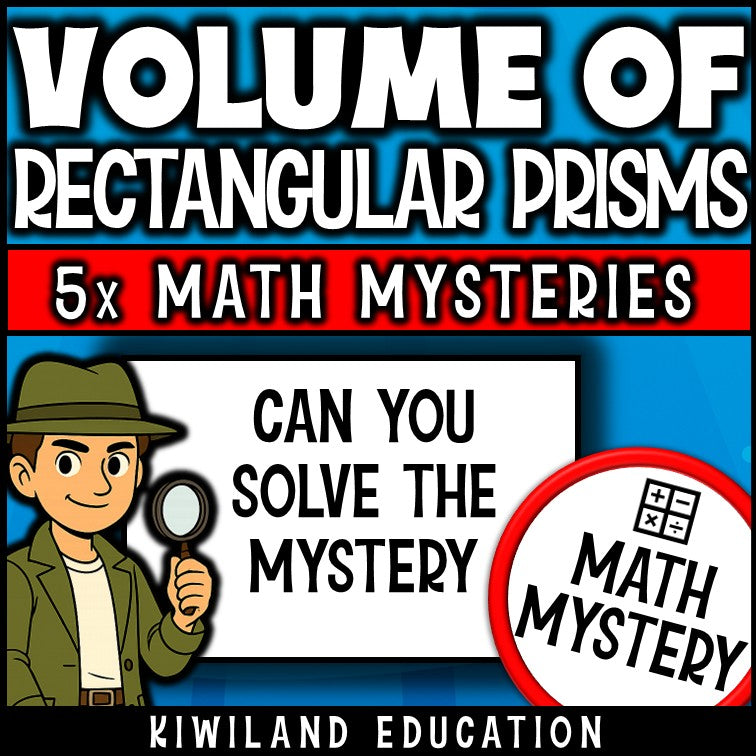 Can you solve the mysteries - volume of rectangular prisms worksheets