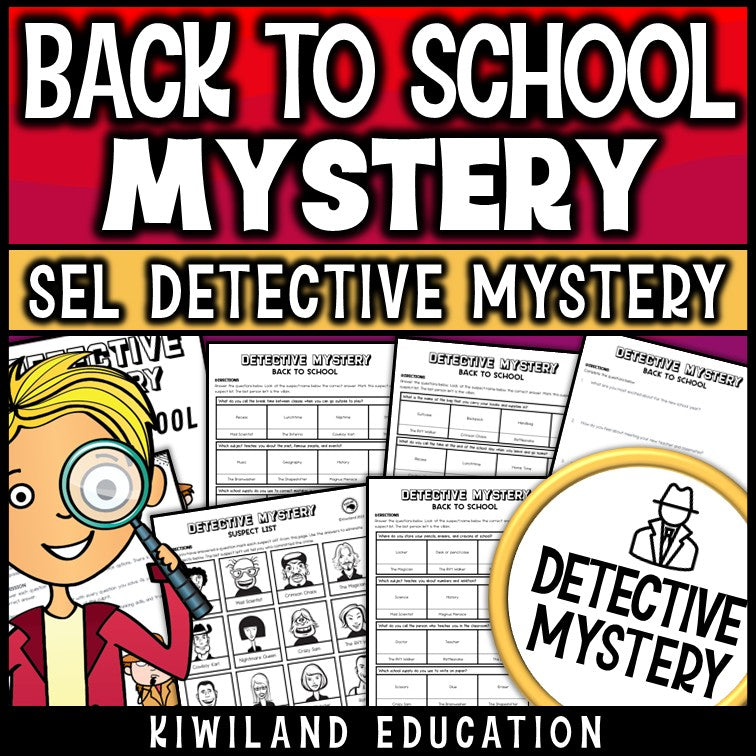 First Week of School Back-to-School get-to-know-you detective activity for Grades 2–4