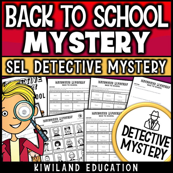 First Week of School Back-to-School get-to-know-you detective activity for Grades 2–4
