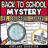 First Week of School Back-to-School Mystery suspect line-up detective activity