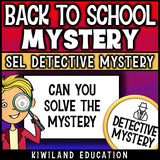 First Week of School community-building detective activity printable for Grades 2–4