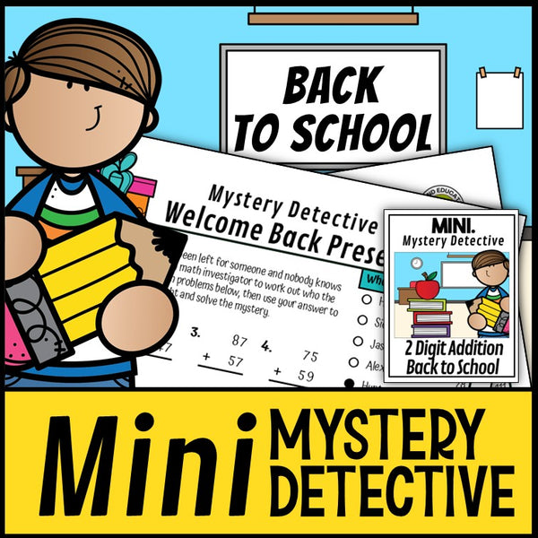 First week of school detective cases for 2nd grade
