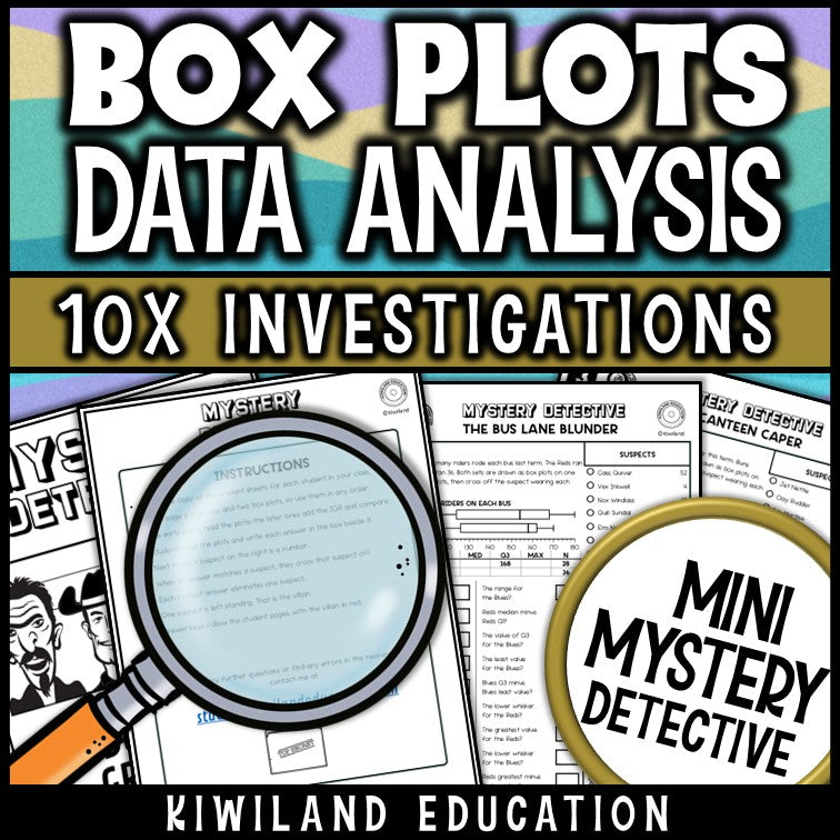 Five number summary median quartiles box plot worksheets with answer keys